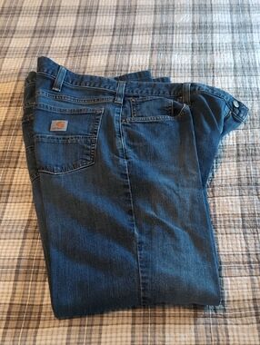 Carhartt Men's Dark Blue Relaxed Fit Jeans
